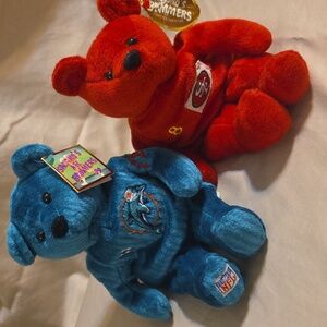 Salvini's NFL Bammers Bundle - SF #8 Red & Dolphines #13 Teal Plush Sports Bear